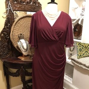 LRL 22W Burgundy Dress